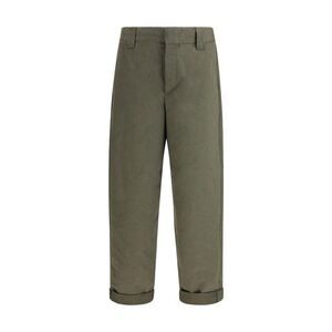 Golden Goose Cotton Chino Pants Men Green Jeans & Pants